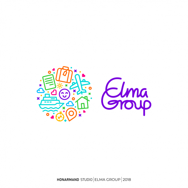 طراحی لوگو مسافرتی و جهانگردی الما 11