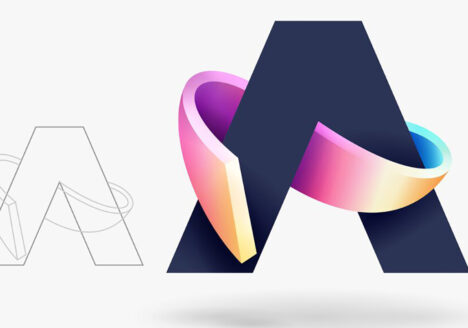 طراحی لوگو حرف a