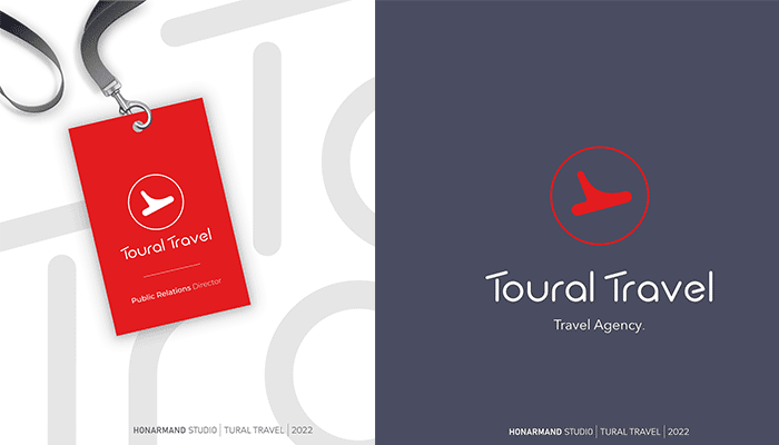 طراحی لوگو و لوگوتایپ فارسی و لاتین شرکت مسافرتی و جهانگردی تورال