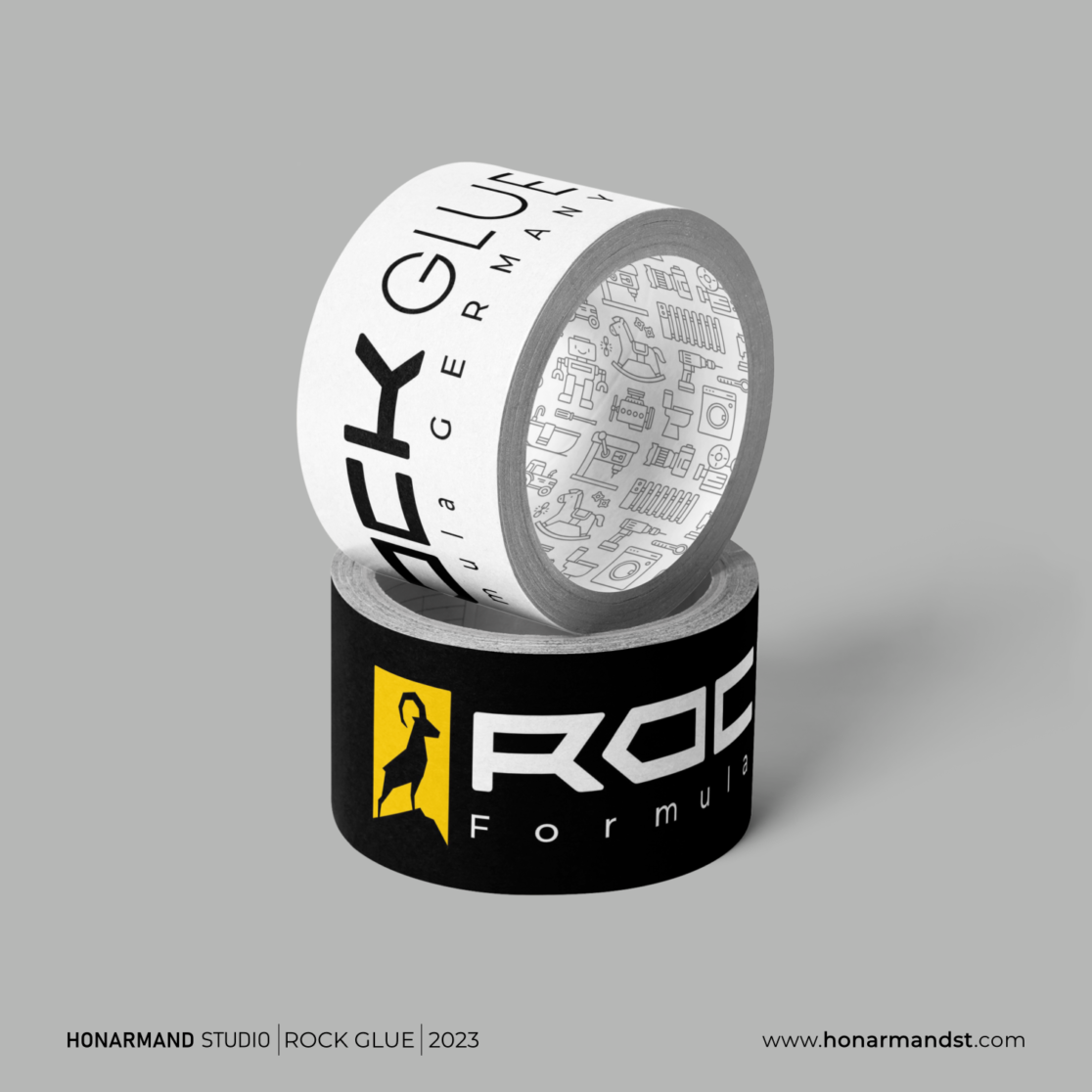 طراحی لوگو چسب راک 4