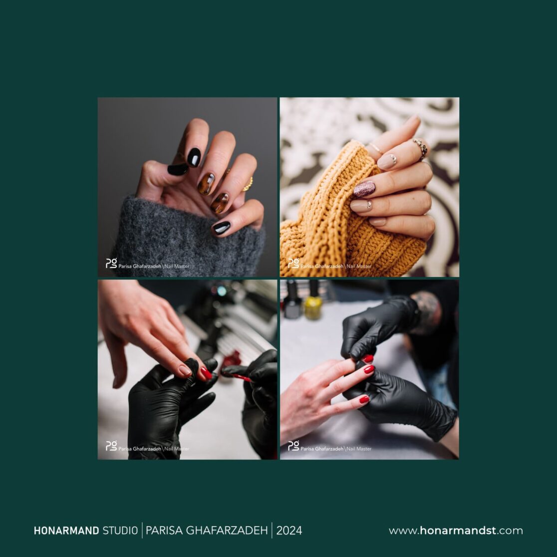 طراحی لوگوی کاشت ناخن ۲