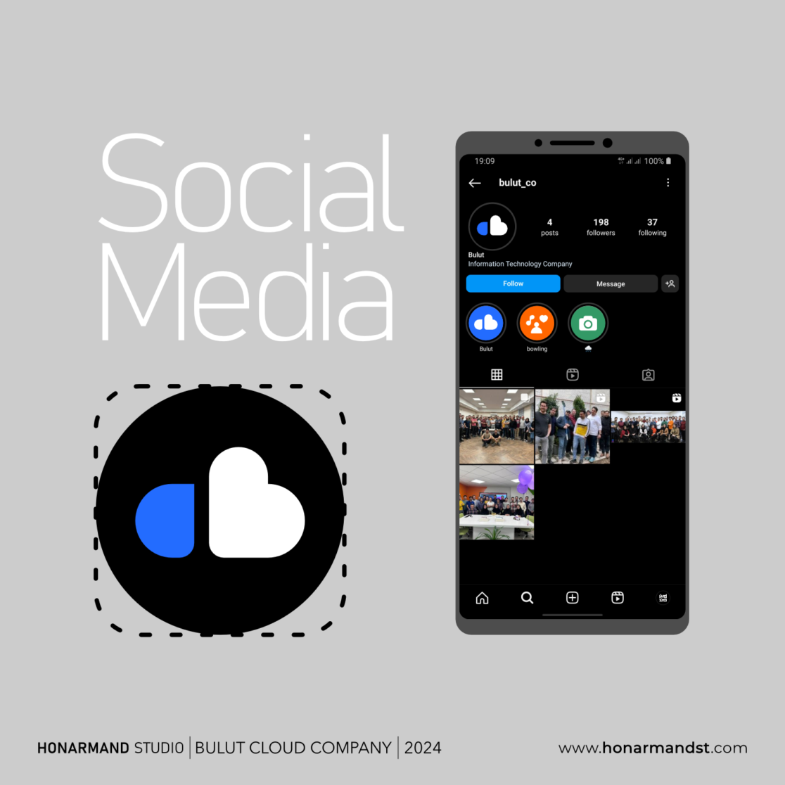 طراحی لوگو شرکت ابری بولوت ۴